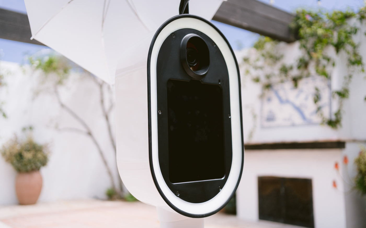 Close-up of iPad faceplate on the Guac DSLR photo booth