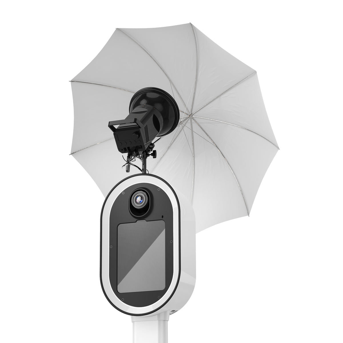 guac DSLR photo booth full view with lighting